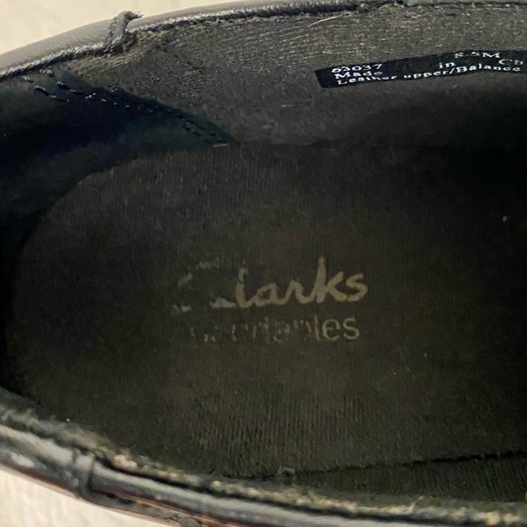 Clarks Bendables Black Leather Ankle Booties Women’s Size 8.5M Heeled Shooties - Picture 10 of 10